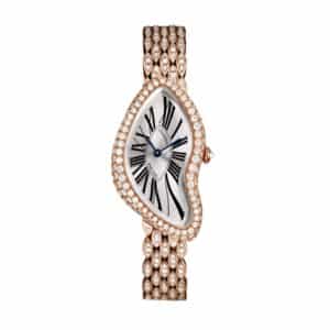 cartier gold diamond silver dial replica watch